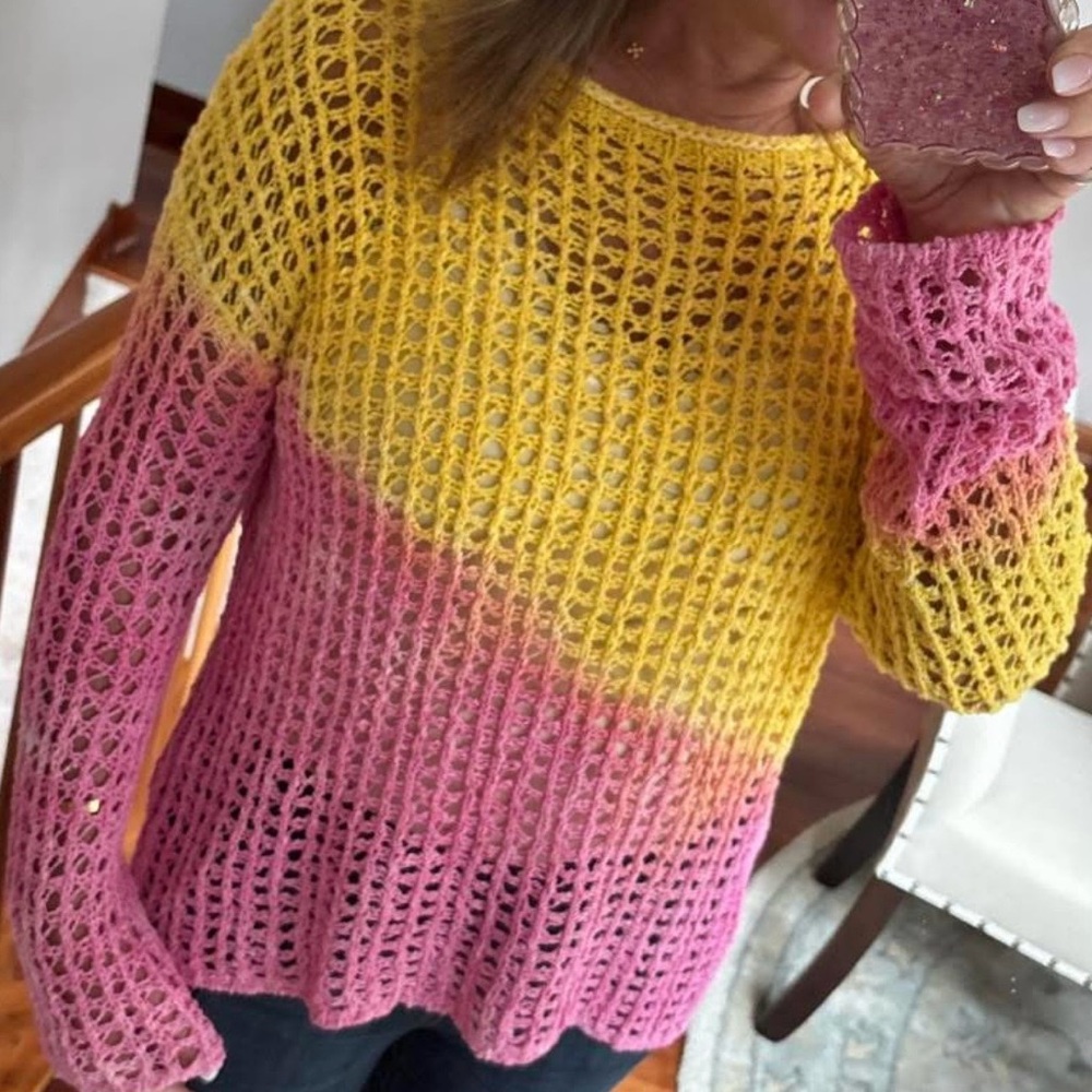✨ Gorgeous in Yellow & Pink — Boutique Sweater Chic